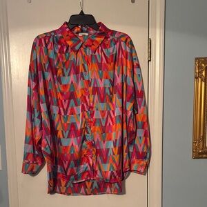 JODIFL Multicolor Geometric Blouse